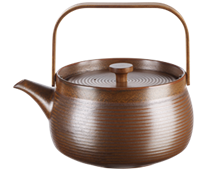 ASA Teekanne mit Holzgriff, brown 1,5l